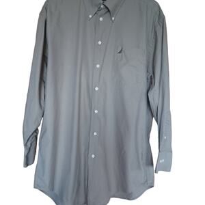 Nautica Men's Oxford Button Down Shirt Tan Color Size Medium Workwear Rugged